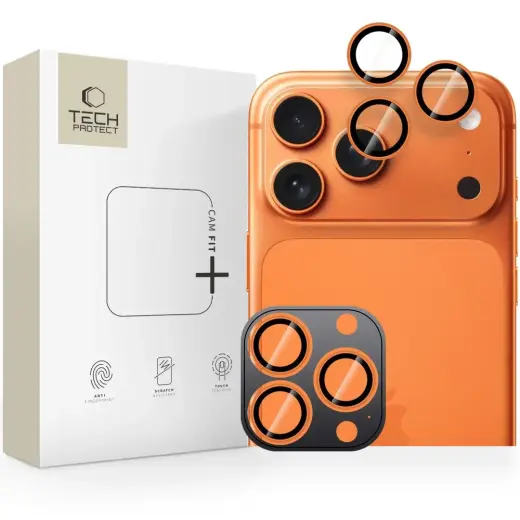 OSŁONA APARATU TECH-PROTECT CAMRING FIT+ IPHONE 14 PRO | MAX | 15 PRO | MAX | 16 PRO | MAX | 17 PRO | MAX COSMIC ORANGE