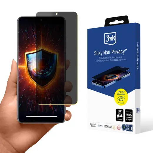 3mk Silky Matt Privacy matēta privātuma aizsargplēve telefona ekrānam Samsung Galaxy S20+ (G985) (privātuma efekts)