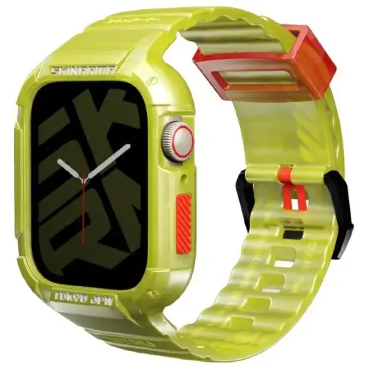 Skinarma Saido 2in1 viedpulksteņa siksniņa priekš Apple Watch (44/45 mm) | plastmasa | dzeltena