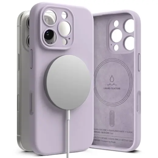 RINGKE СИЛИКОНОВЫЙ МАГНИТНЫЙ MAGSAFE IPHONE 16 PRO СВЕТЛО-ФИОЛЕТОВЫЙ