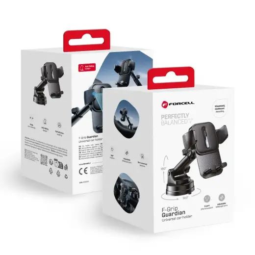 Car phone holder Forcell F-Grip Guardian windshield / dashboard black