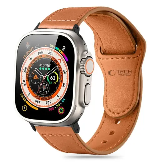 Tech-Protect Naturalfit Strap for Apple Watch 4 | 5 | 6 | 7 | 8 | 9 | SE (38 | 40 | 41 mm) - Brown