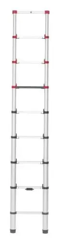 Kāpnes teleskopiskās T80 FlexLine / alumīnija / 9 pakāpieni