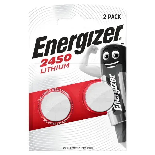 Litija baterija CR2450 3V 620mAh Energizer
