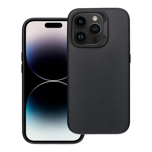 Carbon Elite Mag telefono dėklas su MagSafe palaikymu iPhone 14 Pro juodas