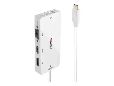 LINDY USB 3.1 Type C to Multi-AV Converter - docking station - USB-C 3.1 - VGA, DVI, HDMI, DP