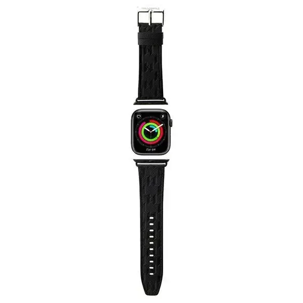 Karl Lagerfeld Saffiano Monogram strap for Apple Watch 42|44|45|49mm - black