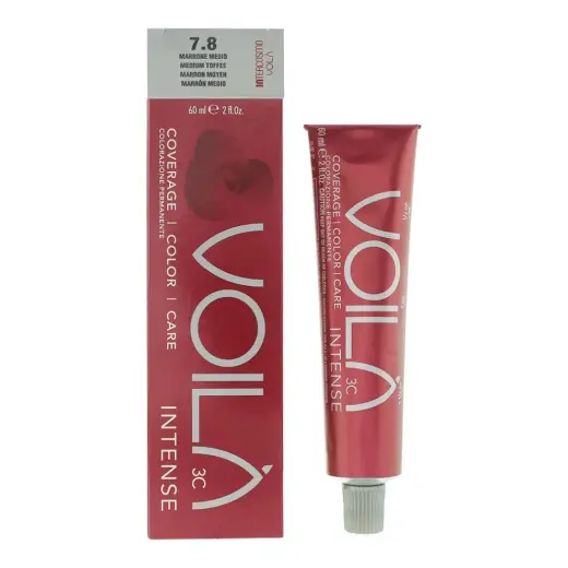Intercosmo, Voila 3C Intense, Permanent Hair Dye, 7.8 Medium Toffee, 60 ml