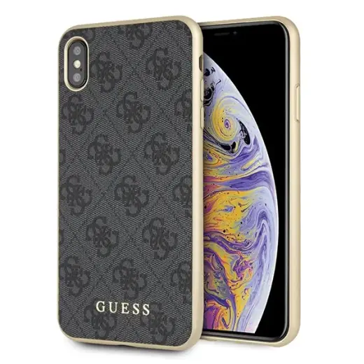 Guess GUHCI65G4GG iPhone Xs Max szary|grey hard case 4G Collection