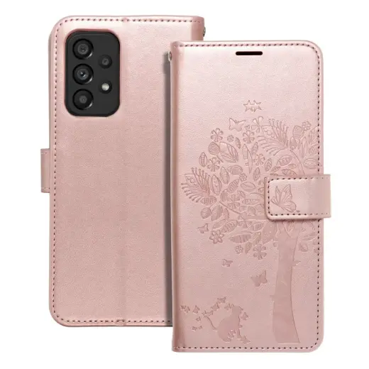 MEZZO tree grāmatveida maciņš telefonam Samsung Galaxy A53 5G (A536) zelta krāsā