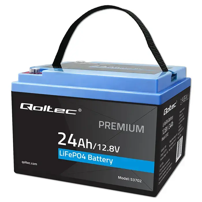 Qoltec LiFePO4 lithium iron phosphate battery | 12.8V | 24Ah | 307.2Wh | BMS