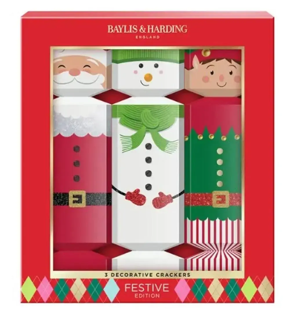 Baylis & Harding Festive Decorative Crackers Gift Set in Clear