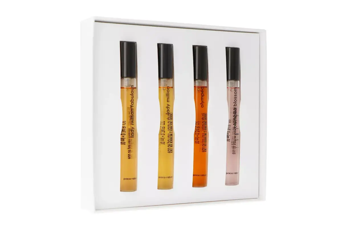 Set Paco Rabanne Miniatures Collection: Lady Million Edp 10ml + Olympea Edp 10ml + Lady Million Fabulous Intense Edp 10ml + Olympea Blossom Edp 10ml