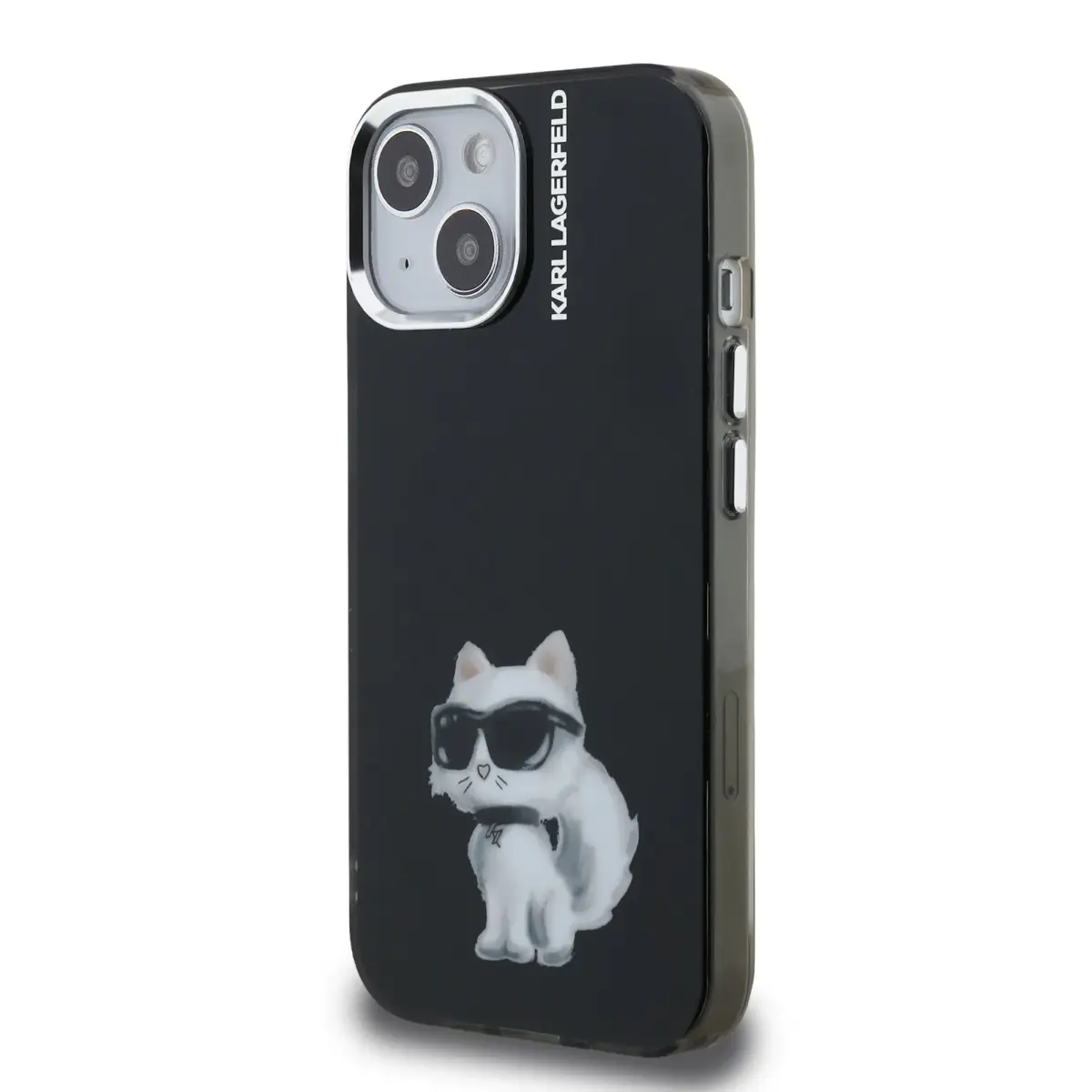 Karl Lagerfeld IML Aquarelle Choupette Case for iPhone 15 Black