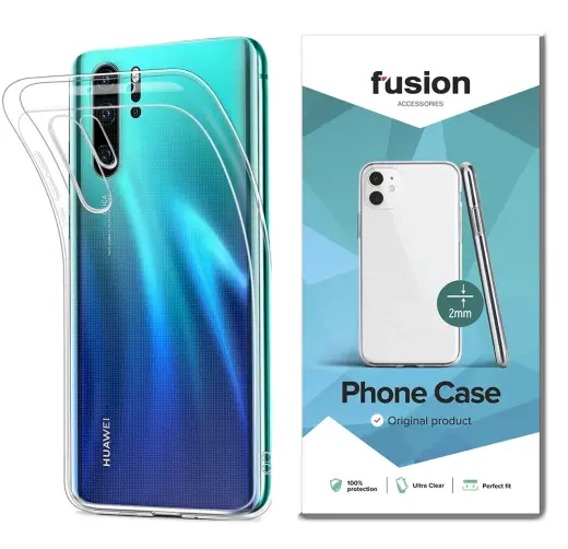 Fusion Ultra Clear Series 2 mm Silikona Aizsargapvalks Huawei P30 Pro Caurspīdīgs (EU Blister)