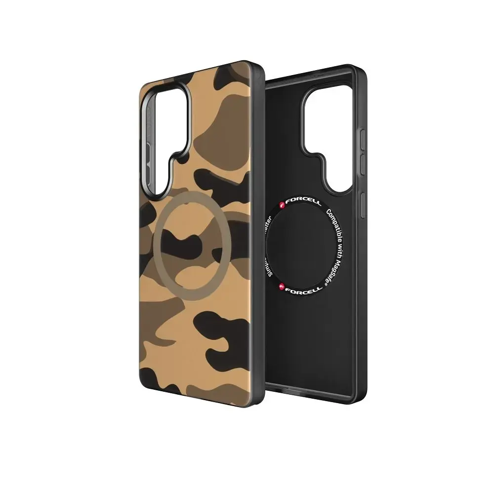 Forcell F-Protect Levels Dual Layer 4D maciņš ar MagSafe atbalstu telefonam Samsung Galaxy S25 Ultra (S938) daudzkrāsains (Military)