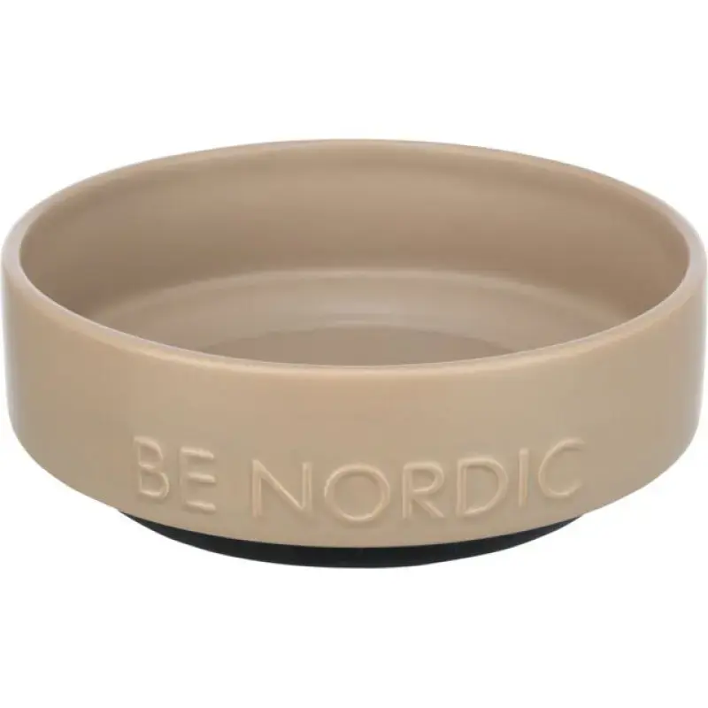 Bļoda dzīvniekiem, keramika - Trixie BE NORDIC bowl, ceramic/rubber, 0.5 l/ø 16 cm