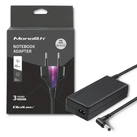 Qoltec Power adapter for laptop Asus 90W | 19V | 4.9A | 5.5*2.5 | +power cable