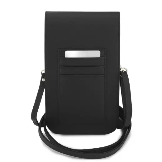 Guess PU Grained 4G Metal Logo Phone Bag Black