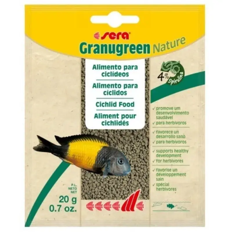 Barība zivīm : Sera Granugreen 20g
