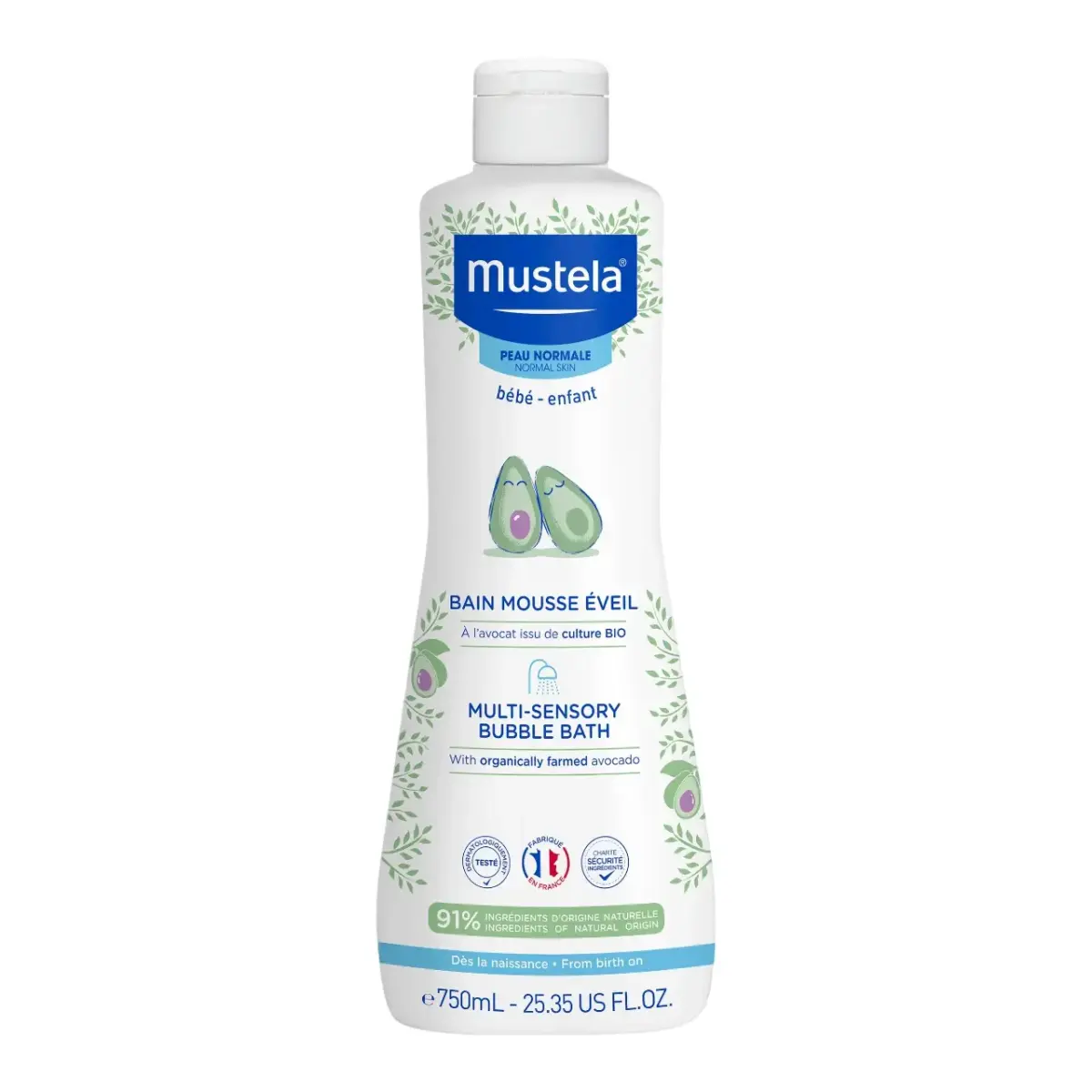 Mustela Multi-Sensory, Avocado, Cleansing, Shower Mousse