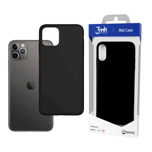 3mk Matt phone case for iPhone 11 Pro Max black