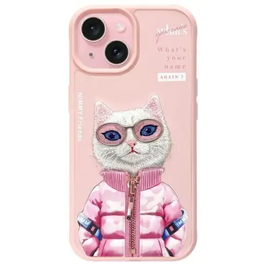 Nimmy Cool&Cute 2.0 Cat phone case for iPhone 15 pink