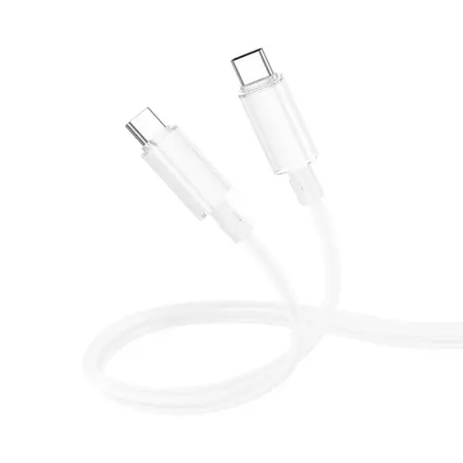Borofone BX112 Lemon data transfer and charging cable | USB-C to USB-C | 60W | 1m | white