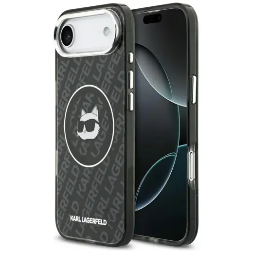 Karl Lagerfeld IML Choupette Head Logo MagSafe Case for iPhone Air Black