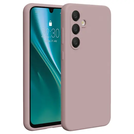 Etteri silikona telefona maciņš Samsung Galaxy S24 FE gaiši rozā