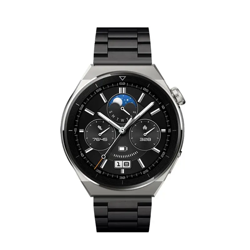 Forcell viedpulksteņa siksniņa priekš Samsung Galaxy Watch (22 mm) | nerūsējošs tērauds | melna