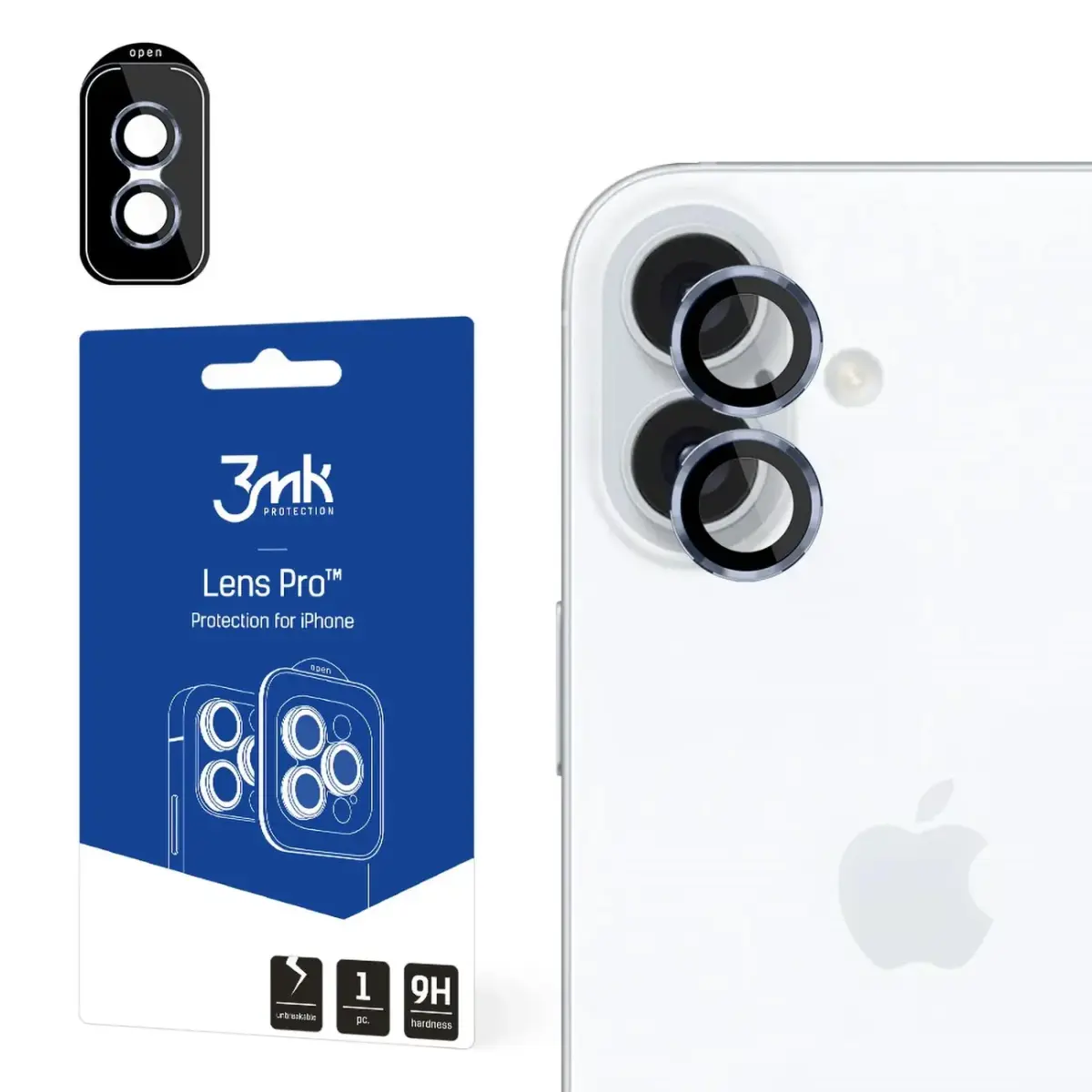 Hybrid glass for camera lens 3mk Lens Protection for Apple iPhone 16|16 Plus
