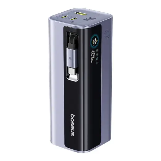 Baseus EnerGeek GR11 ārējais akumulators (powerbank) | 20 000 mAh | 145W | USB-C, USB-A | pelēks
