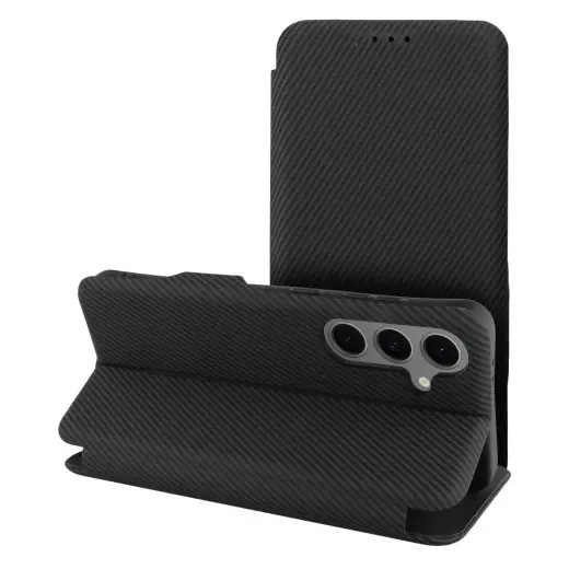 FOLIO Side Magnet knyginio tipo telefono dėklas Samsung Galaxy S25+ (S936) juodas