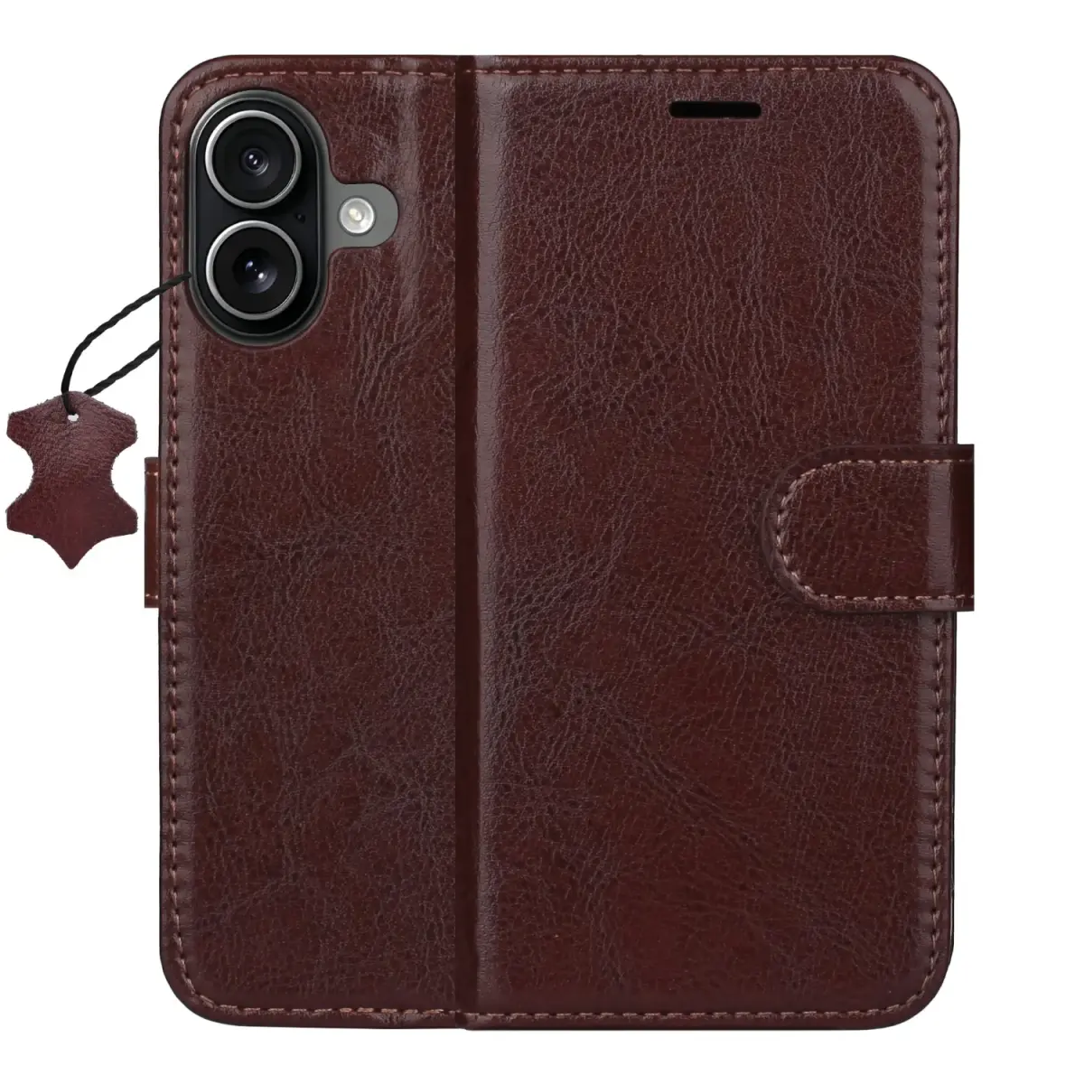 Smart Luxe leather case for iPhone 17 6,3" brown