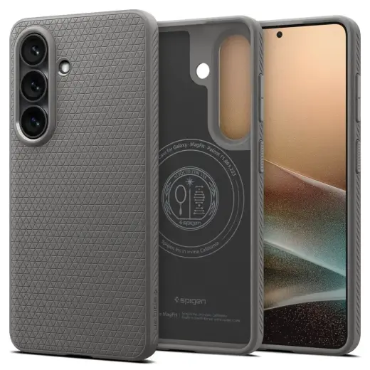 Spigen Liquid Air Mag telefono dėklas su MagSafe palaikymu Samsung Galaxy S26 (S942) pilkas