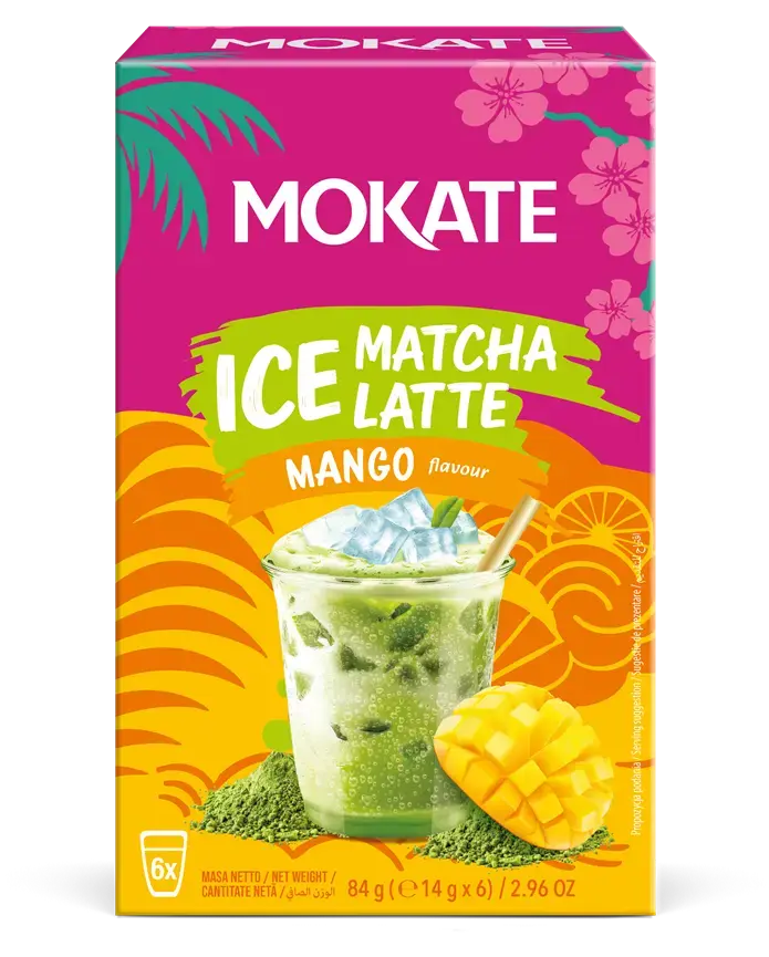 Instant drink MOKATE Cold MATCHA LATTE with mango 14g x 6
