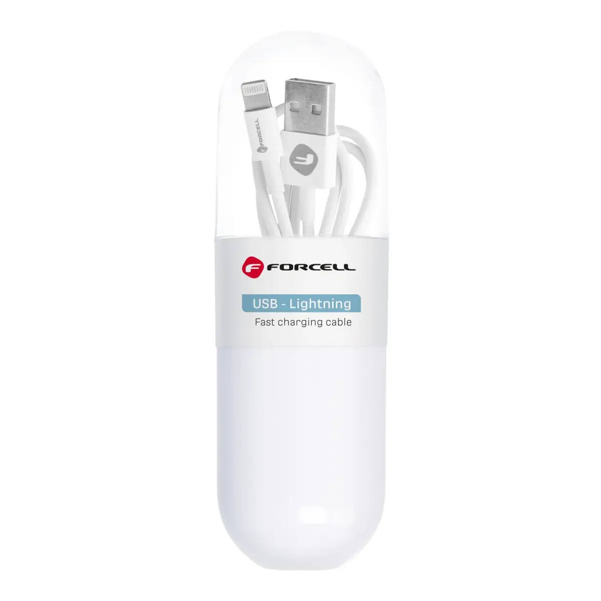 Forcell F-Energy C316 datu pārraides un uzlādes vads | USB-A uz Lightning | 5W | 1m | balts