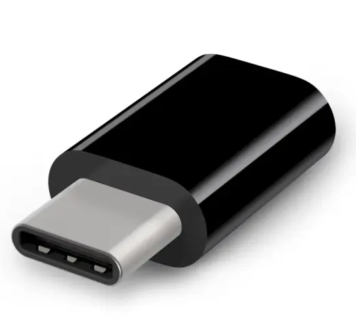 Fusion Universāls Adapteris Micro USB uz Type-C (USB-C) USB Savienojums Melns