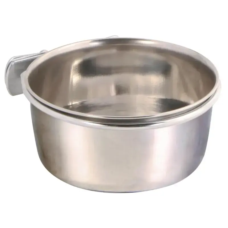 Bļoda putniem : Trixie, nerūsējošā tērauda bļoda ar turētāju, 300ml, 9cm