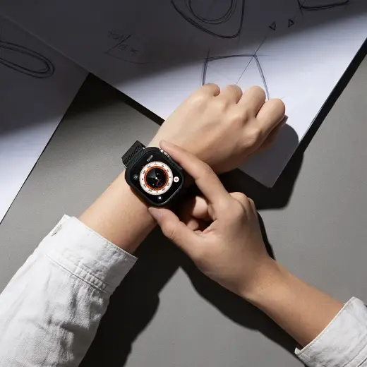Band PITAKA Carbon Fiber Modern for Apple Watch 1|2|3|4|5|6|7|8|9|10|SE|Ultra|Ultra2 black grey Photo