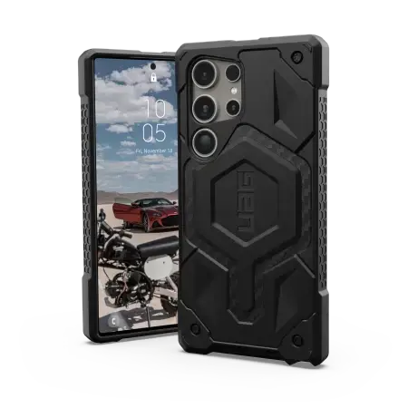 UAG Monarch Pro case for Samsung Galaxy S24 Ultra with magnetic module - black carbon