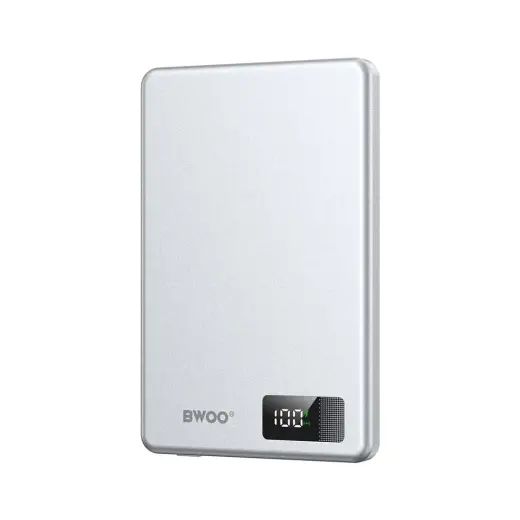 Внешний аккумулятор (powerbank) BWOO P75 | 5 000 мА·ч | 20 Вт | PD | USB-C, MagSafe | LED дисплей | чёрный