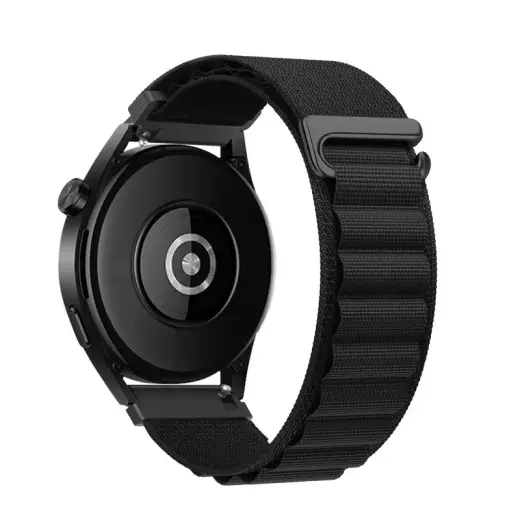 Forcell F-Design nutikella rihm Samsung Galaxy Watch (22 mm) jaoks | nailonist | must