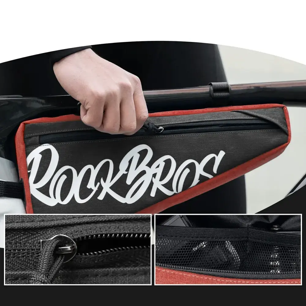 Torba rowerowa Rockbros G008 Flash Journey na ramę trójkątna XL 1,9 l - czarno-czerwona