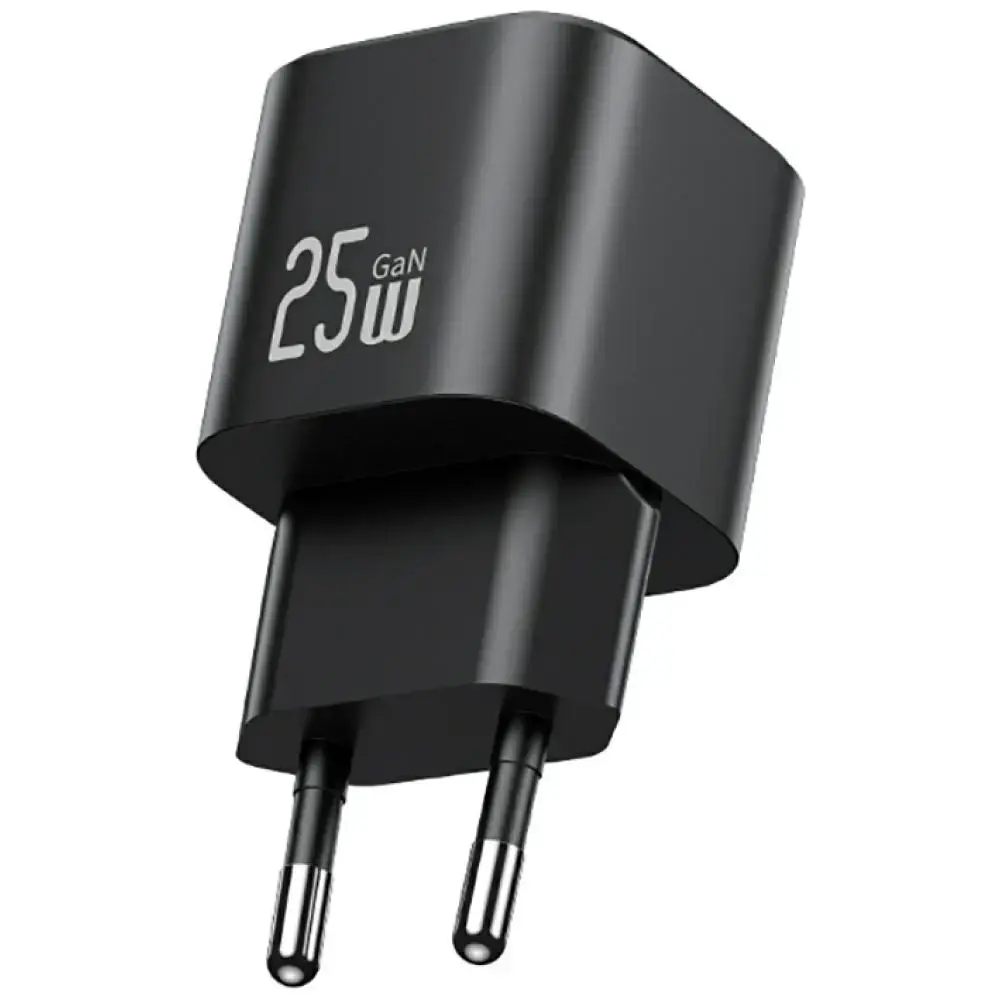 USAMS tīkla lādētājs JC Series CC289 | 25W GaN Mini Fast Charger | USB-C | melns