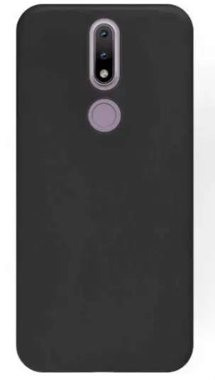 Fusion Soft Matte Back Case silikona aizsargapvalks Nokia 2.4 melns