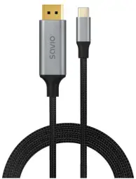 Kabelis SAVIO USB-C - DisplayPort 1.4 1080P/240Hz 8K/60Hz 2m
