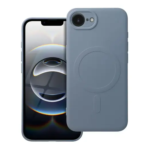 Silicone Mag Cover telefono dėklas su MagSafe palaikymu iPhone 16e mėlynas