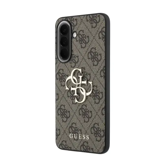 Guess PU 4G Metal Logo phone case for Samsung Galaxy A57 (A576) brown
